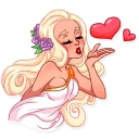 😘-Girl in Love, Telegram Sticker