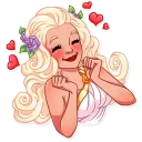 😊-Girl in Love, Telegram Sticker