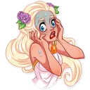😱-Girl in Love, Telegram Sticker