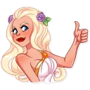 👍-Girl in Love, Telegram Sticker