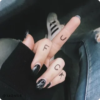🖕-@Yagmur | Girl Modes, Telegram Sticker