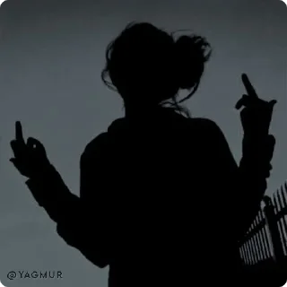 🖕-@Yagmur | Girl Modes, Telegram Sticker
