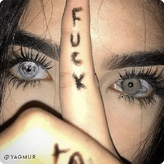 🖕-@Yagmur | Girl Modes, Telegram Sticker