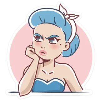 😑-Girl Power, Telegram Sticker