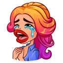 😭-Glamour Puss, Telegram Sticker