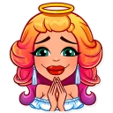 🙏-Glamour Puss, Telegram Sticker