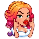 👍-Glamour Puss, Telegram Sticker