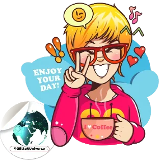 😎-Glitter Universe @GlitterUniverse, Telegram Sticker