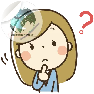 ❓-Glitter Universe @GlitterUniverse, Telegram Sticker