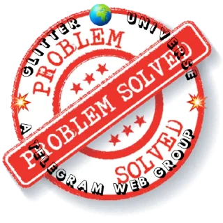 ☑-Glitter   ADM @GlitterUniverse, Telegram Sticker