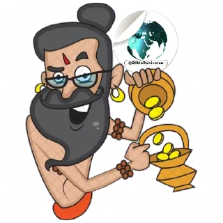 🤑-Glitter BaBa @GlitterUniverse, Telegram Sticker