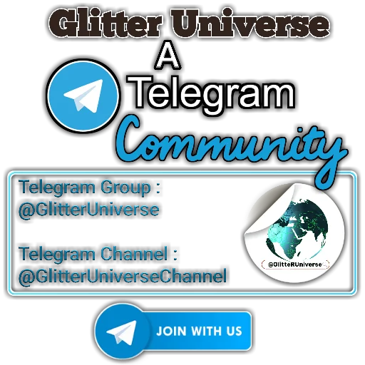 Glitter BOT @GlitterUniverse, telegram sticker