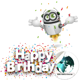 🎊-Glitter BOT @GlitterUniverse, Telegram Sticker