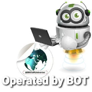 🤖-Glitter BOT @GlitterUniverse, Telegram Sticker