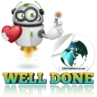 👍-Glitter BOT @GlitterUniverse, Telegram Sticker