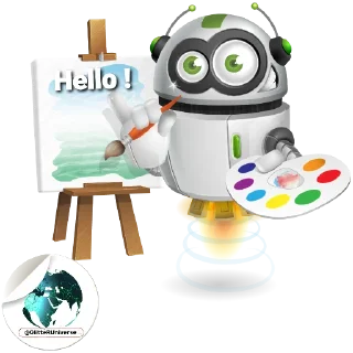 👋-Glitter BOT @GlitterUniverse, Telegram Sticker