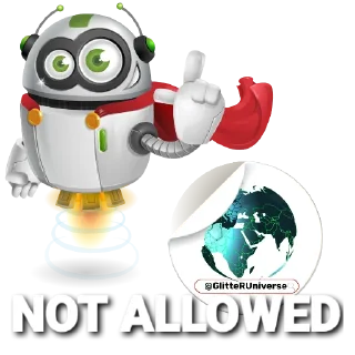 ☹-Glitter BOT @GlitterUniverse, Telegram Sticker