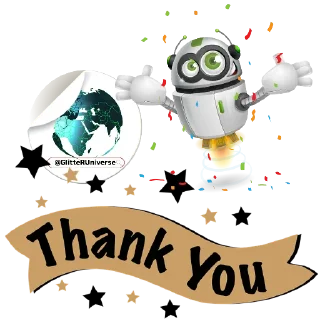 🤗-Glitter BOT @GlitterUniverse, Telegram Sticker