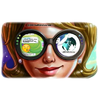 😎-Glitter Promo @GlitterUniverse, Telegram Sticker