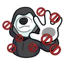 ✋️-Resistance Dog, Telegram Sticker