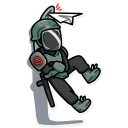 🎯-Resistance Dog, Telegram Sticker