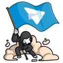 🏁-Resistance Dog, Telegram Sticker