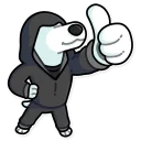 👍-Resistance Dog, Telegram Sticker