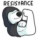 💪-Resistance Dog, Telegram Sticker