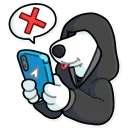 ❌-Resistance Dog, Telegram Sticker