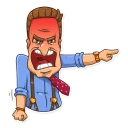 😡-Gordon Gekko, Telegram Sticker
