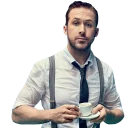 ☕️-Ryan Gosling, Telegram Sticker