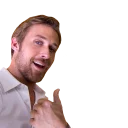 👍-Ryan Gosling, Telegram Sticker