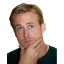 🤔-Ryan Gosling, Telegram Sticker