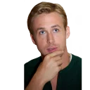 🤔-Ryan Gosling, Telegram Sticker
