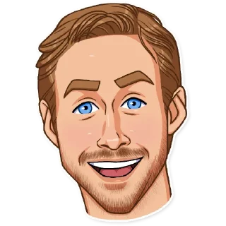 😃-Ryan Gosling, Telegram Sticker