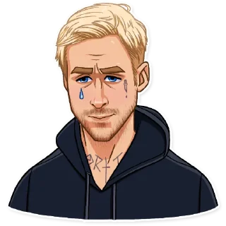 😥-Ryan Gosling, Telegram Sticker