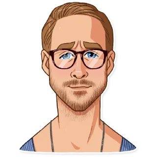 🤓-Ryan Gosling, Telegram Sticker