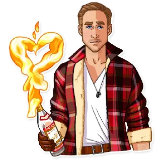 ❤️-Ryan Gosling, Telegram Sticker