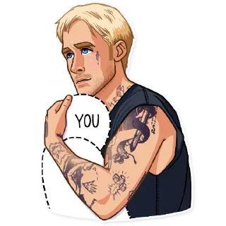 🤗-Ryan Gosling, Telegram Sticker