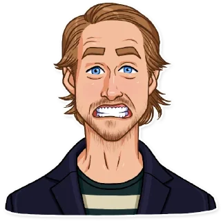 😬-Ryan Gosling, Telegram Sticker