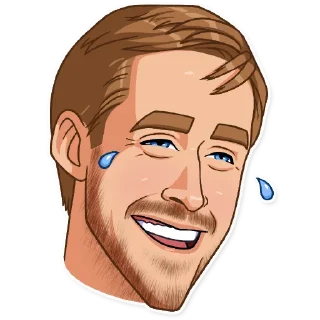 😂-Ryan Gosling, Telegram Sticker
