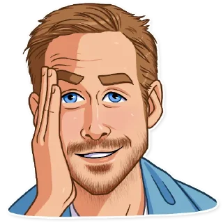 😅-Ryan Gosling, Telegram Sticker