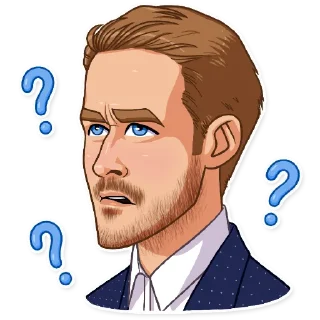 🤔-Ryan Gosling, Telegram Sticker