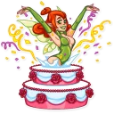 🎂-Green Fairy, Telegram Sticker