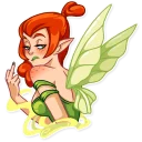 🖕-Green Fairy, Telegram Sticker