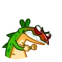 😡-Green Lezard, Telegram Sticker