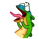 😨-Green Lezard, Telegram Sticker