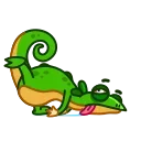 😵-Green Lezard, Telegram Sticker