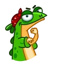 💪-Green Lezard, Telegram Sticker