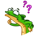 🤔-Green Lezard, Telegram Sticker